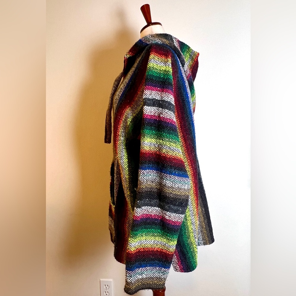 Mexican Southwest Surf Hoodie Cover Up vibrant colors black Men’s XL